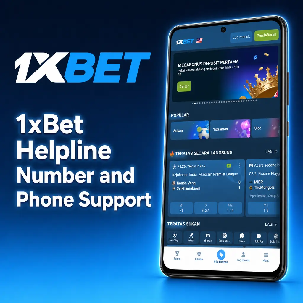 1xBet helpline number and phone support page showing contact details for verbal assistance with account, payment, and security issues