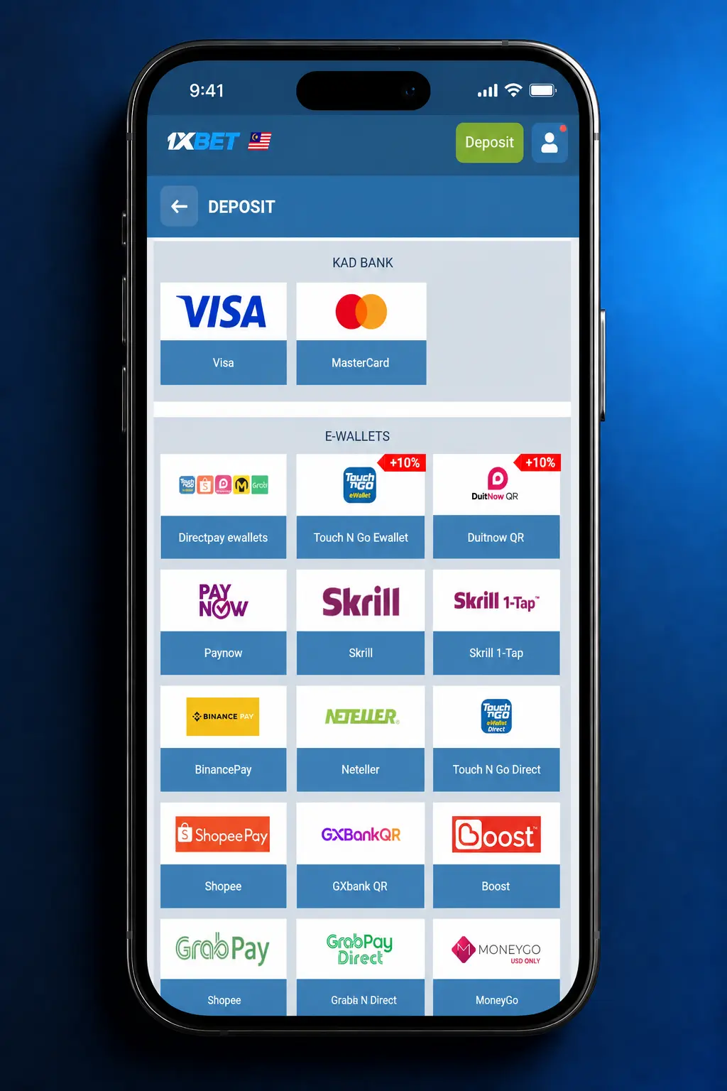 Step-by-step guide to activating and using a 1xBet bonus in Malaysia via registration, deposit, and promo code entry.