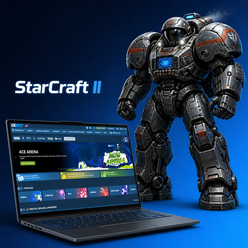 StarCraft II esports betting: match winner and map handicap odds across GSL, IEM Katowice, ESL Open Cup, and WardiTV Series on 1xBet.