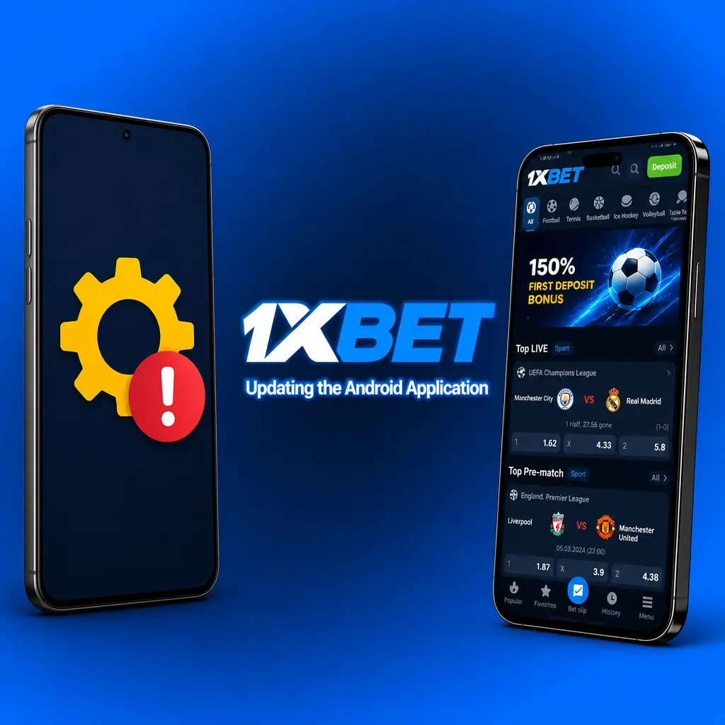 Step-by-step guide showing how to update the Android betting app via notification to keep odds and payment features current.