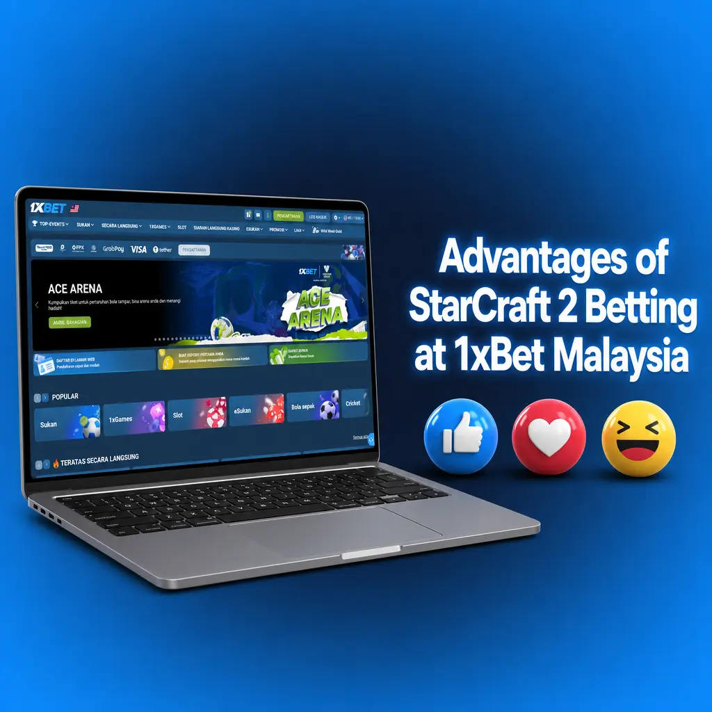 StarCraft 2 betting benefits at 1xBet Malaysia: local payments, bonuses, 24/7 support, live streaming, and eSports promotions.