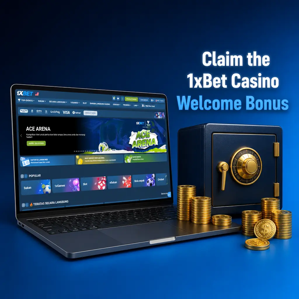 1xBet Casino Welcome Bonus Malaysia: 750% up to 7700 MYR plus 150 free spins on slots